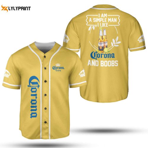 Corona Beer Baseball Jersey – Official MLB Collection for Baseball Fans – Gift for Men Women