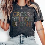 Cross Stitch Shirt: Funny Gift for Mom & Friends Enticing Tee for Cross Stitchers