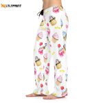 Cute Cupcake Pajama Pants for Women: Perfect Valentines Mothers Day Christmas Gift – Bakery Print Food Art