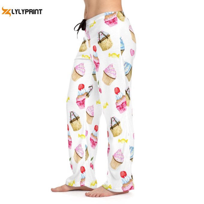 Cute Cupcake Pajama Pants For Women: Perfect Valentines Mothers Day Christmas Gift – Bakery Print Food Art