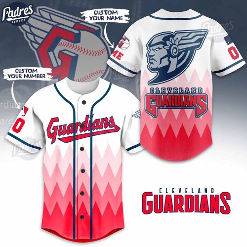 Show your support with a Custom Cleveland Guardian Baseball Jersey featuring the MLB Logo – Gift for Men Women