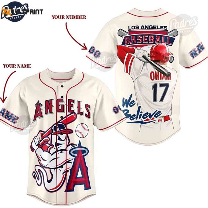 Personalized Mlb Los Angeles Angels Baseball Jersey – Custom Style For True Fans – Gift For Men Women