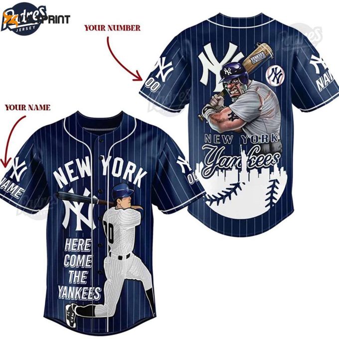 Get Your Custom New York Yankees Baseball Jersey – Authentic Mlb Style – Gift For Men Women