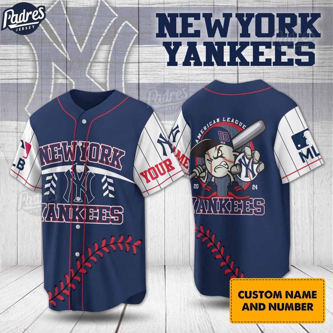 Personalized New York Yankees Baseball Jersey – Custom Mlb Uniform For Ultimate Fans – Gift For Men Women