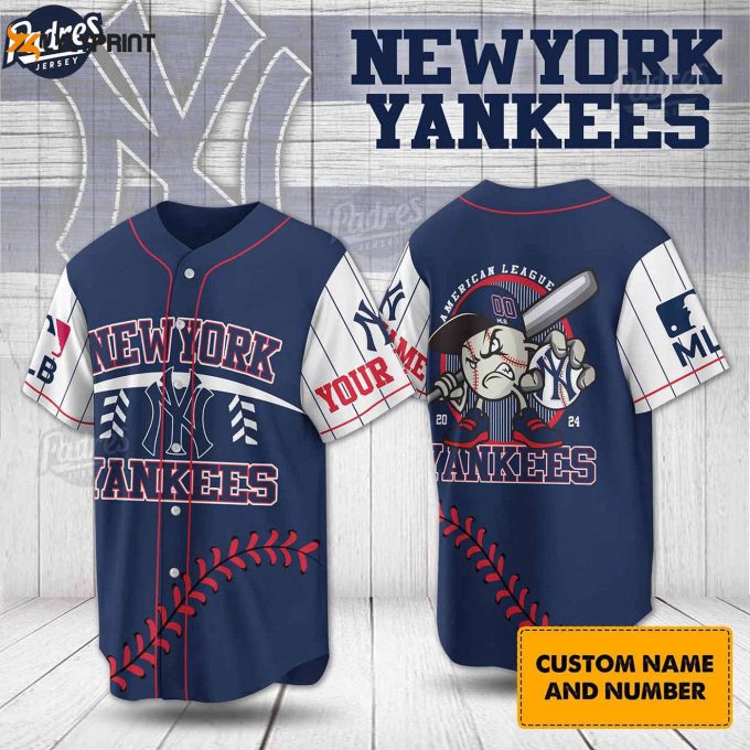 Personalized New York Yankees Baseball Jersey – Custom Mlb Uniform For Ultimate Fans – Gift For Men Women