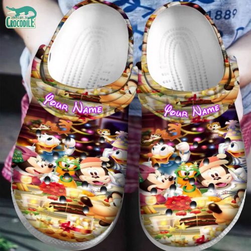 Personalized Christmas Party Mickey & Friends Clogs – For Kids & Adults