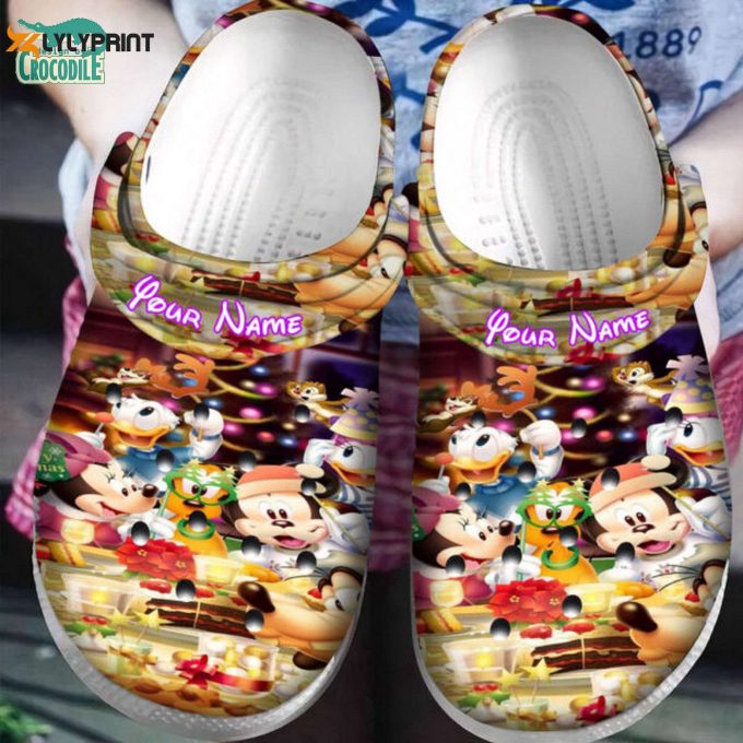 Personalized Christmas Party Mickey &Amp;Amp; Friends Clogs – For Kids &Amp;Amp; Adults