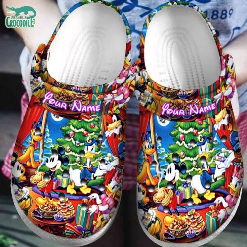 Personalized Christmas Mickey And Friends Clogs for Kids & Adults – Custom Name Preparing