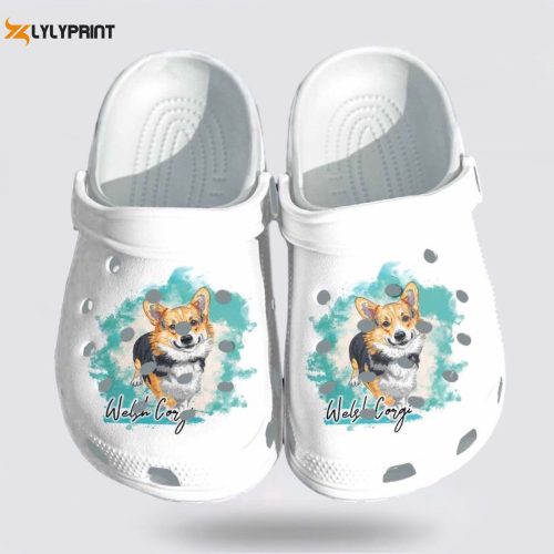 Cute Corgi Dog Art Funny Shoes – Perfect Christmas Crocs for Corgi Lovers