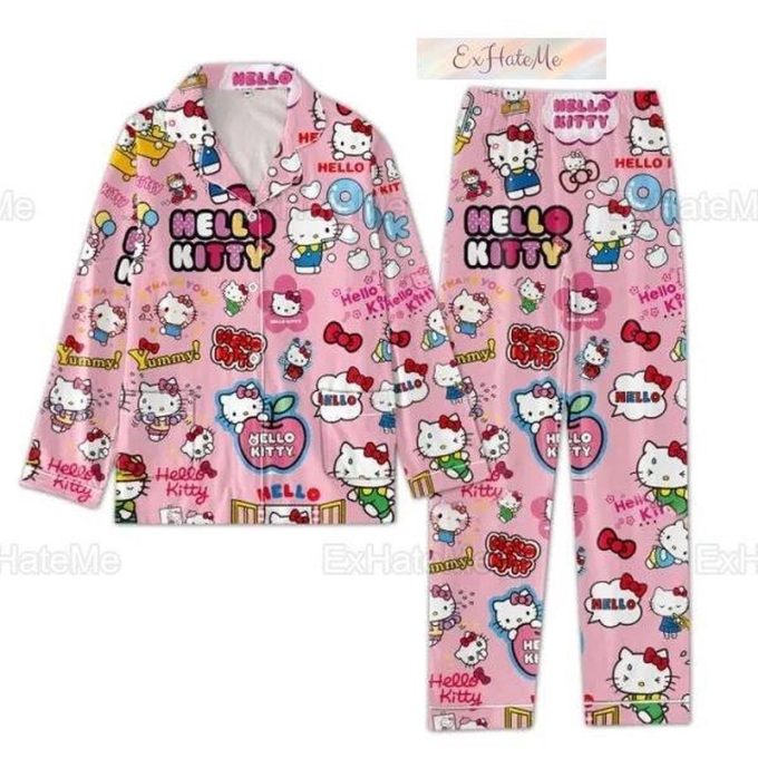 Cute Kitty Christmas Pajamas – Kitty Pink Pjs For Festive Feline Fun!