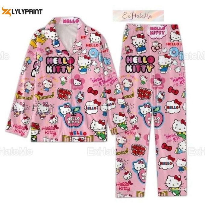 Cute Kitty Christmas Pajamas – Kitty Pink Pjs For Festive Feline Fun!