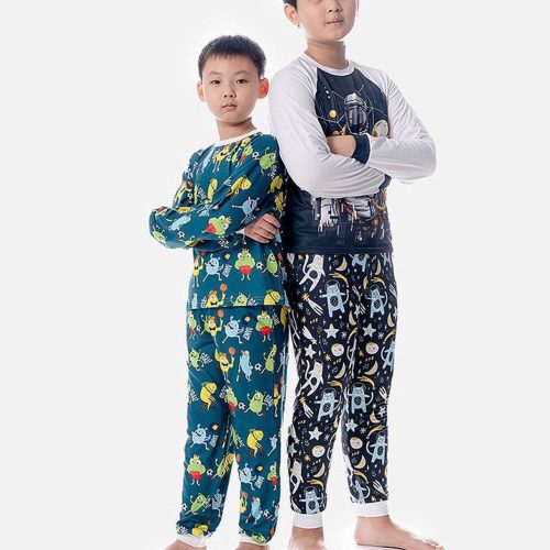 Cute Mickey Pattern Raglan Pajamas Set – Cartoon Mickey Design Shop Now!