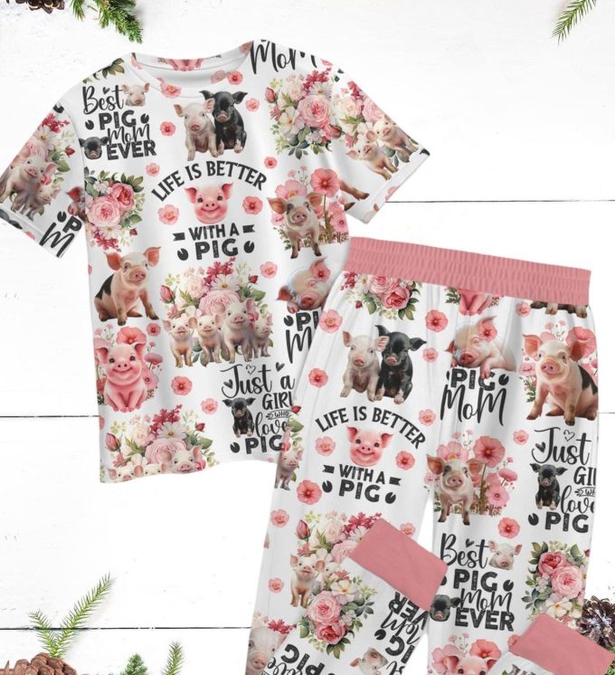 Cute Pigs Pajamas &Amp; Shirts: Funny Pig Lover Set For Animal &Amp; Farm Life Holidays