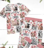 Cute Pigs Pajamas & Shirt: Funny Pig Lover Set Animal Holiday & Farm Life Christmas PJs