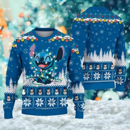 Cute Stitchmas Ugly Christmas Sweater – Ailen Movie Character Xmas Sweatshirt Perfect Christmas Gift for Men Women & Kids