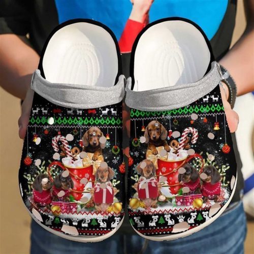 Dachshund Christmas Gang Crocs-Shoes: Festive Classic Clogs for Dog Lovers