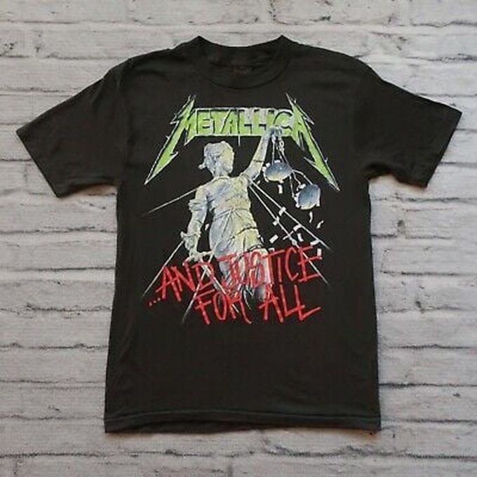 Vintage Metallica And Justice For All Tour Tshirt – 80S Deadstock Single Stitch 4181