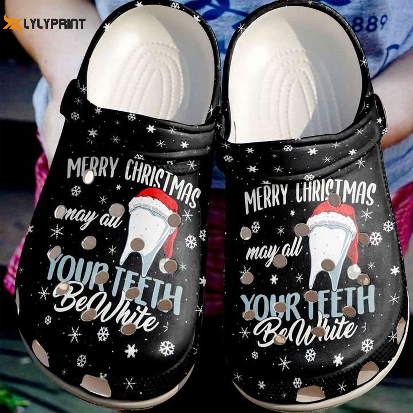 Dentist May All Your Teeth Be White Christmas Santa HatCrocs- Men Women Shoes Dentist May All Your Teeth Be White Christmas Santa HatCrocs- Men Women Shoes