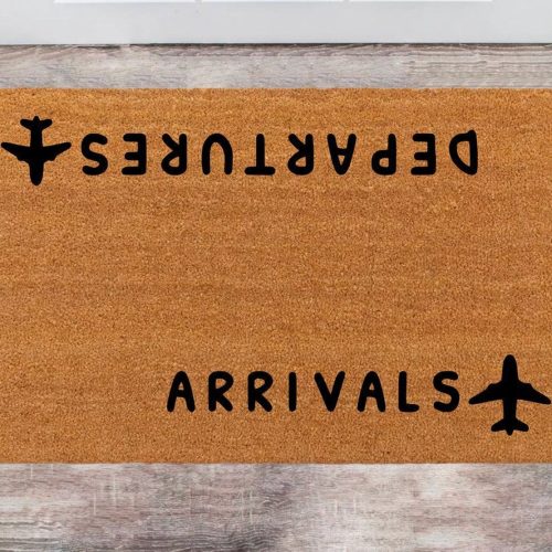 Welcome Home with Personalized Last Name Rug & Funny Doormat – Perfect Closing Gift for Christmas