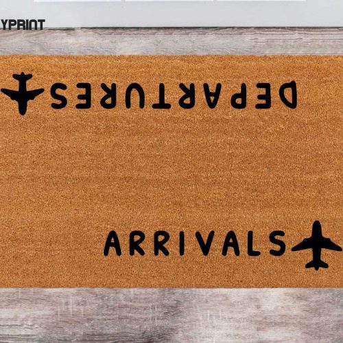 Welcome Home with Personalized Last Name Rug & Funny Doormat - Perfect Closing Gift for Christmas