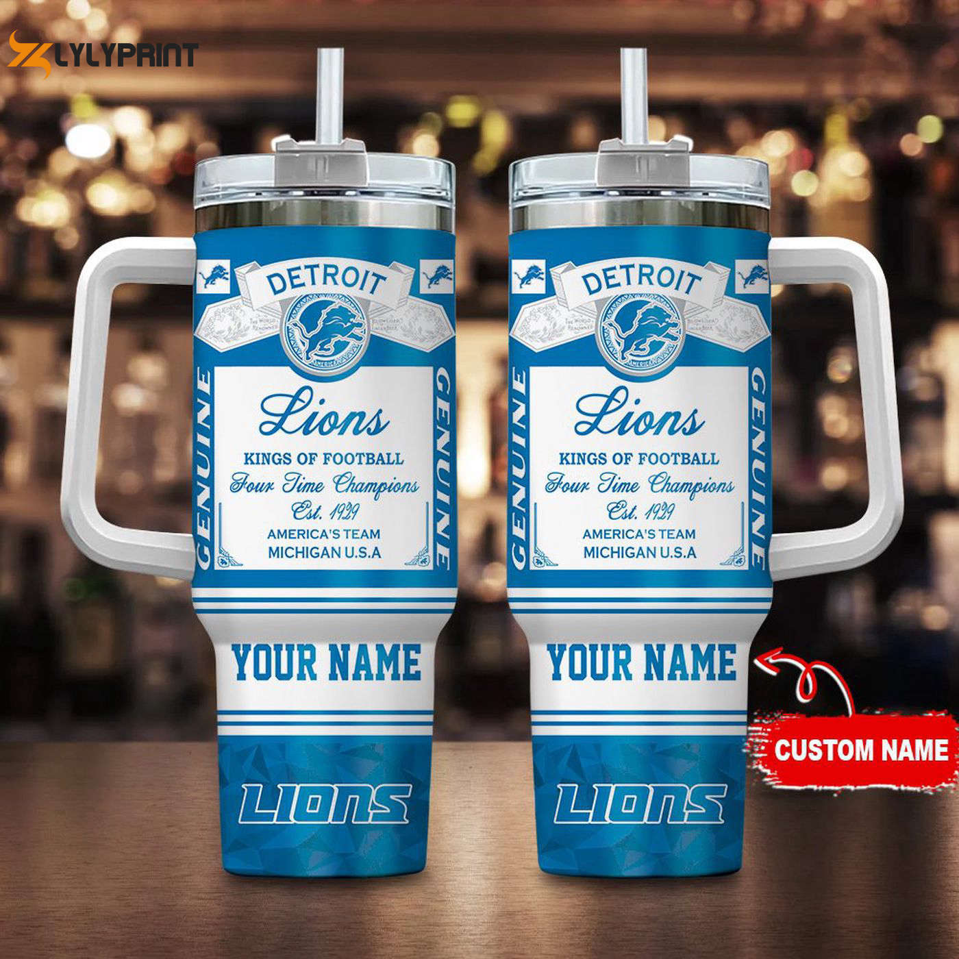 Custom Detroit Lions NFL Stanley Tumbler – Ultimate 40oz Gift for Fans Custom Detroit Lions NFL Stanley Tumbler – Ultimate 40oz Gift for Fans