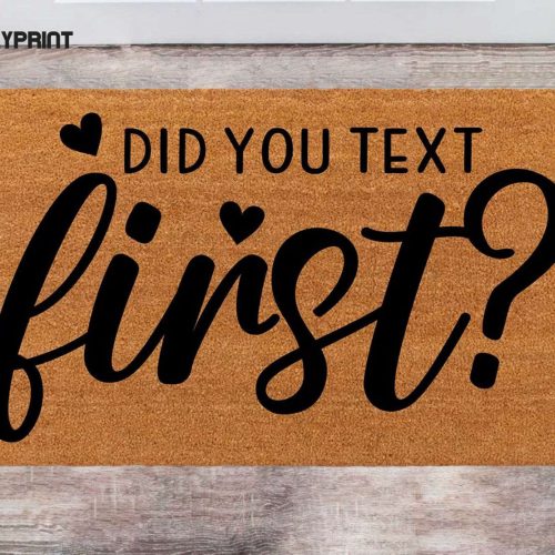 Personalized Christmas Rug: Text First Wedding Gift Home Decor - Last Name Doormat for Anniversary