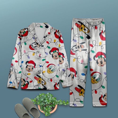 Disney Christmas Mickey Pajamas Set: Festive Family Gift Custom Matching PJs