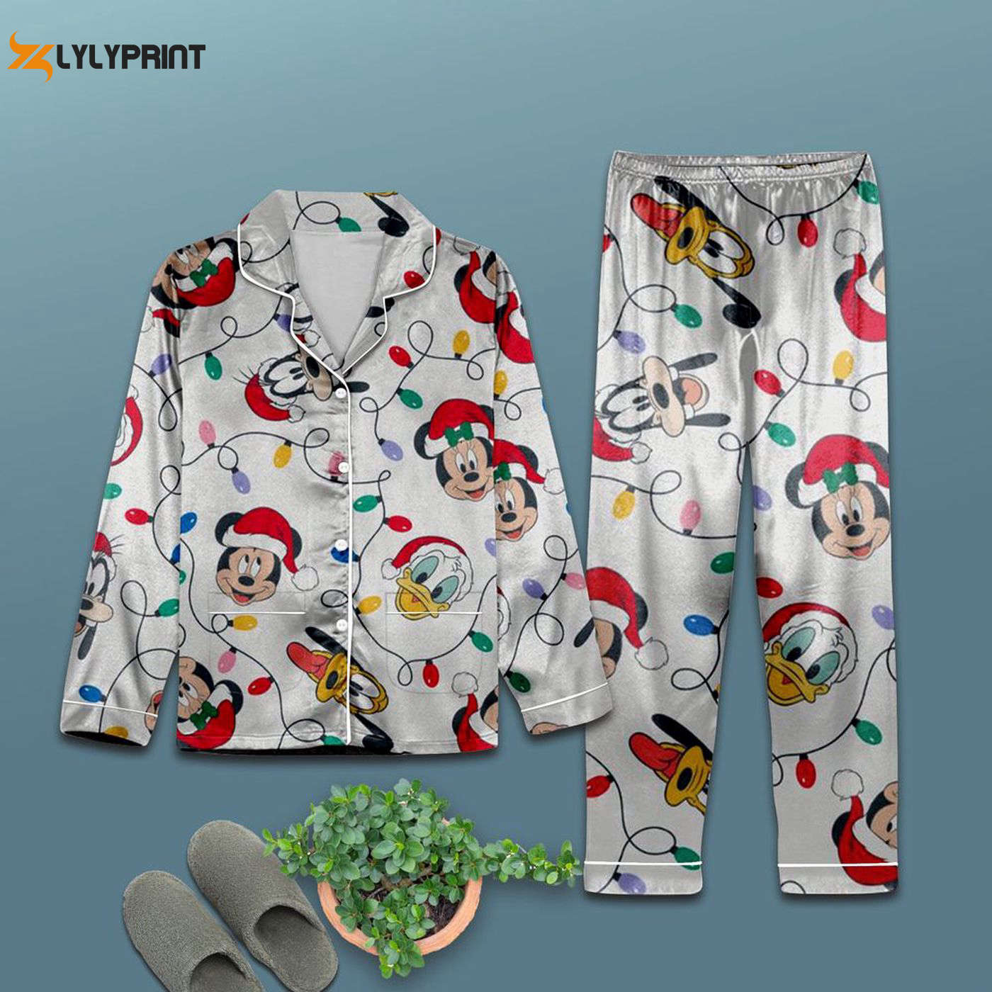 Disney Christmas Mickey Pajamas Set: Festive Family Gift Custom Matching PJs Disney Christmas Mickey Pajamas Set: Festive Family Gift Custom Matching PJs