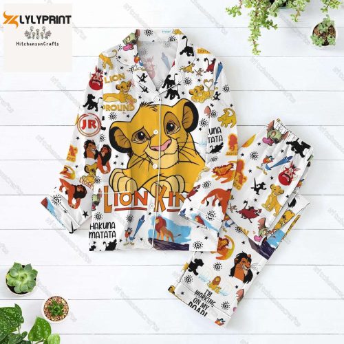 Disney Lion King Pajamas Set: Simba Family Movie Christmas PJs Disneyland Shirt – Perfect Birthday Gift for Men