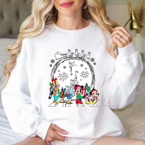 Disney Mickey And Friends Christmas Shirt – Matching Family Holiday Pajamas Couples Sweatshirt