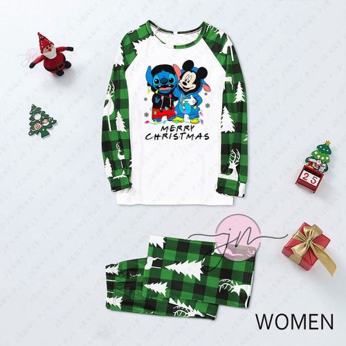 Magical Disney Stitch & Mickey Family Xmas Pajamas – Perfect Christmas PJs!