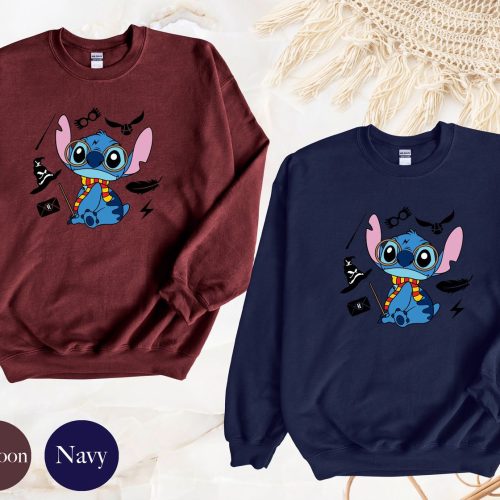 Disney Stitch Magical Sweatshirt HP Inspired Crewneck Wizard Stitch Shirt & More