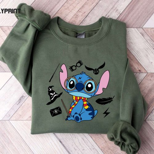 Disney Stitch Magical Sweatshirt HP Inspired Crewneck Wizard Stitch Shirt & More