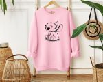 Disney Stitch Sketch Portrait Sweatshirt – Cute Lilo and Stitch Hoodie Matching Family Shirt for Disneyland & Disney World