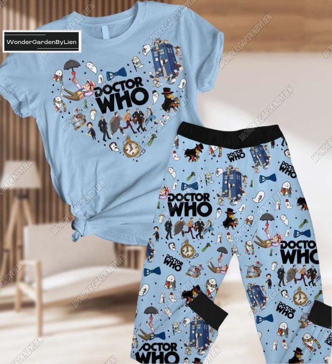 Doctor Who T-Shirt &Amp; Pants Set: Tardis 3D Pjs Costume Perfect Gift For Tv Series &Amp; Movie Lovers