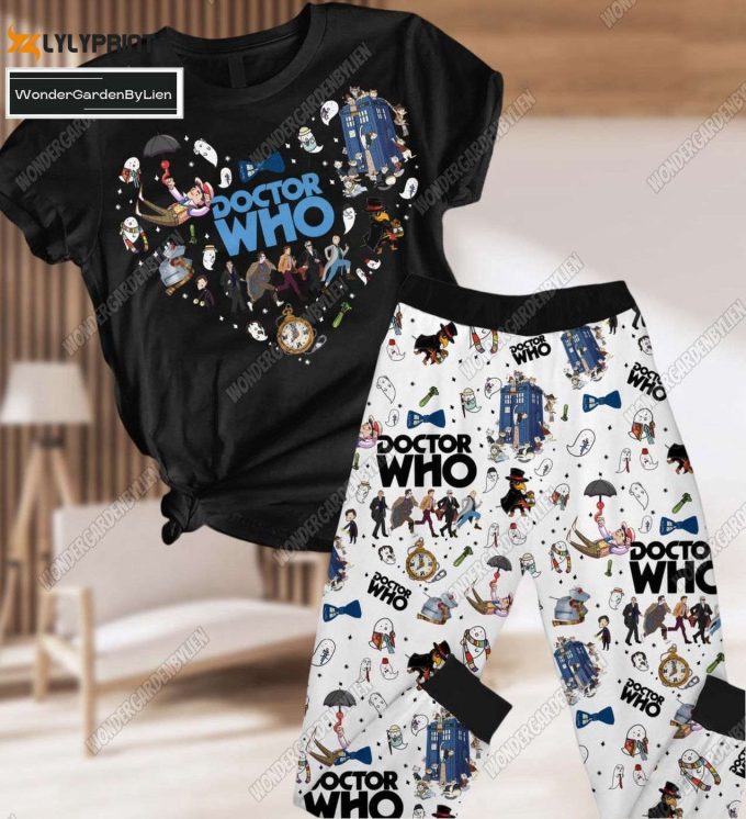 Doctor Who T-Shirt &Amp;Amp; Pants Set: Tardis 3D Pjs Costume Perfect Gift For Tv Series &Amp;Amp; Movie Lovers