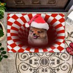 Pomeranian Christmas Doormat: Perfect Housewarming Gift for Dog Lovers Pomeranian Christmas Doormat: Perfect Housewarming Gift for Dog Lovers