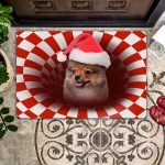 Pomeranian Christmas Doormat: Perfect Housewarming Gift for Dog Lovers Pomeranian Christmas Doormat: Perfect Housewarming Gift for Dog Lovers