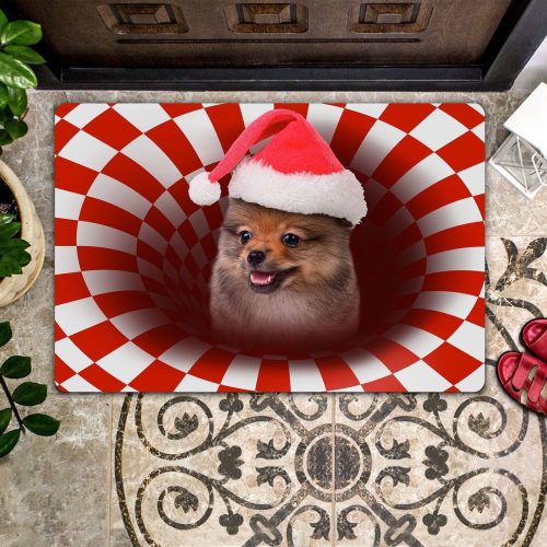 Pomeranian Christmas Doormat: Perfect Housewarming Gift for Dog Lovers