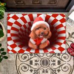 Poodle Christmas Doormat: Perfect Housewarming Gift for Dog Lovers – Front Door Décor