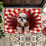 Shih Tzu Christmas Doormat – Perfect Housewarming Gift for Dog Lovers