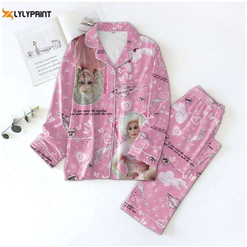 Dolly Parton Button Down Pajamas Set – Perfect Women s Christmas Gift