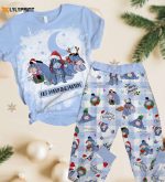 Disney Eeyore Christmas T-Shirt Pants Set: Festive Cartoon Santa Pajamas with Winnie The Pooh Movie Pj Set