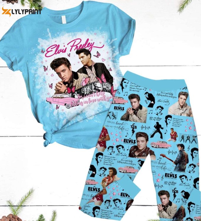 Elvis Presley Pajama Set: King Of Rock &Amp;Amp; Roll Shirt Memories &Amp;Amp; Christmas Pjs For Women