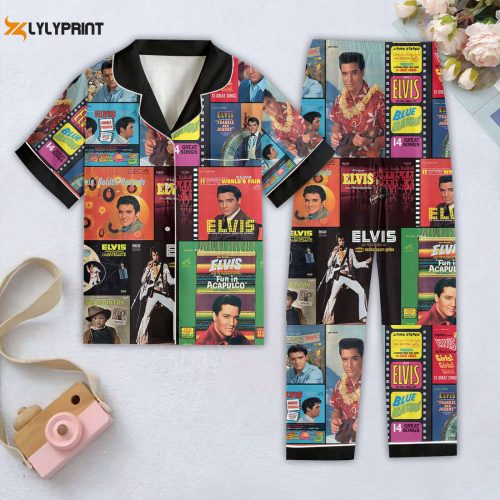 Elvis Presley Women Short Sleeve Pajamas Set – Perfect Christmas Gift for Women