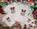 Stylish Family Christmas Shirt: Disney Mickey Mouse Gift Xmas Party Buffalo Plaid Pajamas