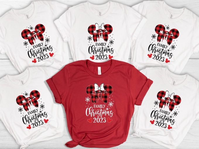 Stylish Family Christmas Shirt: Disney Mickey Mouse Gift Xmas Party Buffalo Plaid Pajamas