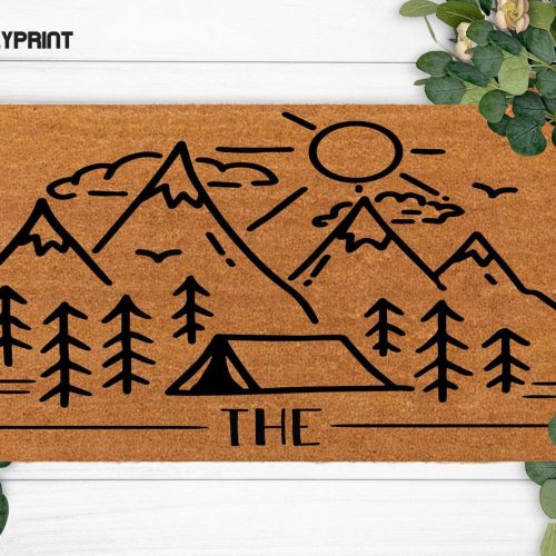 Personalized Family Name Doormat - Perfect Christmas Bridal or Mom&Dad Gift for Holidays - Cute Home Decoration