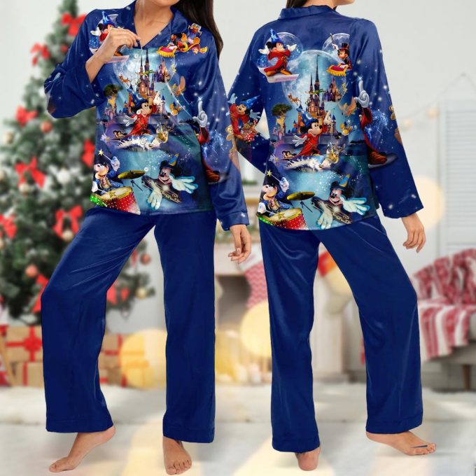 Fantasy Mickey Mouse Pajamas &Amp; Shirt: Cartoon Women Pajama Set For Summer Family Trip Magic Kingdom Gift