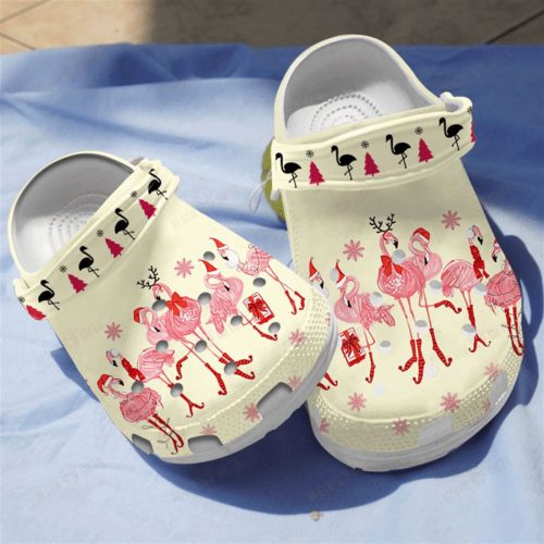 Flamingo Christmas Clogs: Stylish Crocs-Shoes for Festive Fun